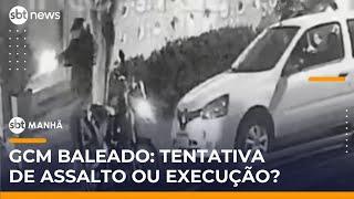 SP: Novas imagens mostram ação de criminoso que atirou contra GCM em Moema | #SBTManhã