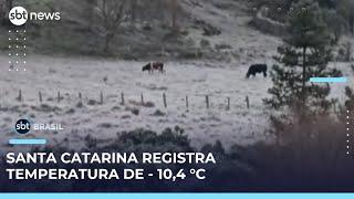 Santa Catarina registra menor temperatura do Brasil neste ano | #SBTBrasil 