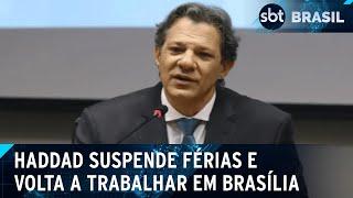 Haddad cancela férias e retorna a Brasília para reunião com Lula | SBT Brasil (06/01/25)