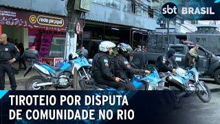 Traficantes e milicianos trocam tiros em conflito por controle de área no RJ | SBT Brasil (21/10/24)