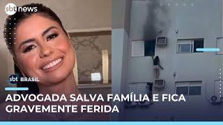 Advogada está em estado gravíssimo após salvar família em incêndio em Cascavel (PR) | #SBTBrasil