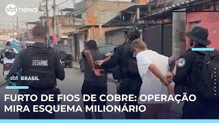10 pessoas são presas em operação contra receptação de fios de cobre furtados no Rio | #SBTBrasil 