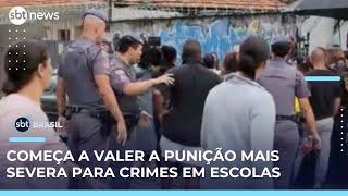 Crimes cometidos em escolas terão punições mais severas| #SBTBrasil 