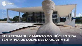 🔴 AO VIVO: STF retoma julgamento do 'Núcleo 3' da tentativa de golpe nesta quarta (12)