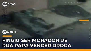 Para vender drogas, homem finge ser morador em situação de rua | #SBTManhã