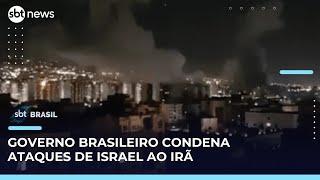 "Ameaçam mergulhar região em conflito", diz governo brasileiro sobre ataques de Israel | #SBTBrasil