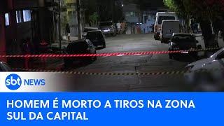 Homem é morto a tiros na zona sul de São Paulo | #SBTNews (26/11/24)