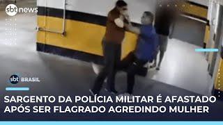 Sargento agrediu mulher em briga de trânsito e foi afastado no DF; Polícia investiga | #SBTBrasil