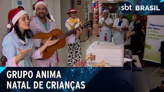 Personagens alegram crianças internadas durante Natal | SBT Brasil (25/12/24)