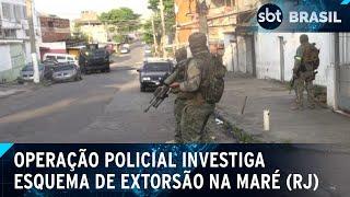 Traficantes que extorquem comerciantes na Maré (RJ) são alvo de operação | SBT Brasil (29/01/25)