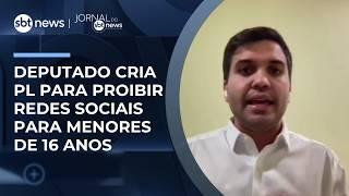 "Essa é uma pauta nacional", diz deputado sobre proibição de redes para menores | #JornaldoSBTNews