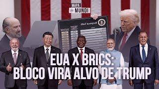 Mapa Mundi: BRICS sob ataque? Trump anuncia tarifas históricas contra membros do bloco