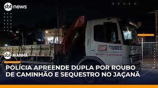 Criminosos são presos em flagrante após roubar e sequestrar caminhoneiros no Jaçanã (SP) | #SBTManhã