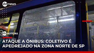 Ônibus com 90 passageiros é apedrejado na zona norte de SP; ataques somam 874 casos | #SBTNoticias