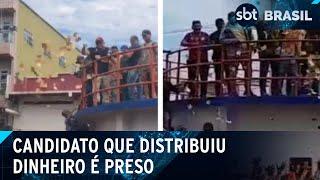 Candidato a prefeito é preso após jogar dinheiro para o povo no Amazonas | SBT Brasil (02/10/24)