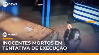 Tiros e pânico na fronteira: tentativa de execução termina com dois inocentes mortos | #SBTManhã