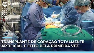 Primeiro implante de coração totalmente artificial é feito em Israel | SBT Brasil (05/06/25)