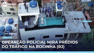 Polícia faz operação para demolir prédios do tráfico na Rocinha (RJ) | #SBTBrasil 