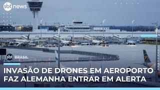 Invasão de drones: Aeroporto na Alemanha é fechado duas vezes em menos 24 horas  | #SBTBrasil