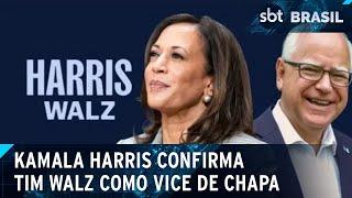 Kamala Harris confirma Tim Walz como vice de chapa