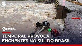Chuvas provocam estragos em mais de 30 municípios do Rio Grande do Sul | #SBTNotícias