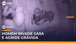 Homem invade casa e agride grávida enquanto casal dormia | #SBTManhã