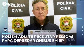 Ataques a ônibus: homem admite recrutar pessoas para depredar coletivos em SP | #SBTBrasil