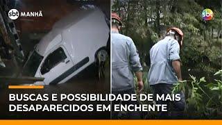 Duas pessoas podem estar desaparecidas após enchente em rua de Guarulhos (SP) | #SBTManhã