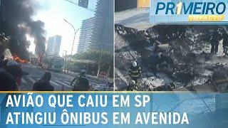 Avião cai em avenida importante de SP e atinge ônibus | Primeiro Impacto (07/02/25)