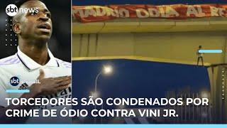 Justiça da Espanha condena quatro torcedores por crime de ódio contra Vini Jr. | #SBTBrasil 