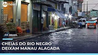 Ruas do centro de Manaus são atingidas por cheia do Rio Negro | #SBTBrasil 