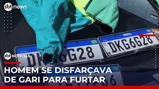 Homem é preso por se passar por gari para furtar residências em SP | #SBTNoticias