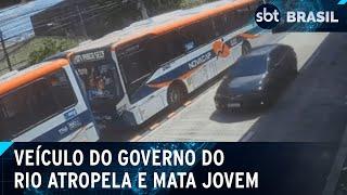 Adolescente morre atropelada por carro oficial em pista do BRT no Rio | SBT Brasil (25/03/25)