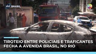 Tiroteio entre policiais e traficantes fecha por 20 minutos a Avenida Brasil, no Rio