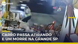 Três são baleados e um morre em ataque a tiros em bar na Grande SP | #PrimeiroImpacto