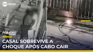 Choque: Casal sobrevive após ser atingido por fio de alta tensão | #PrimeiroImpacto