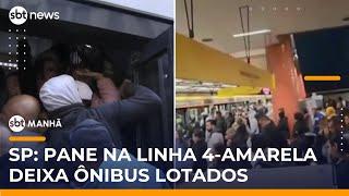 SP: Falha no sistema de sinalização causa lentidão na Linha 4-Amarela | #SBTManha