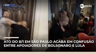 Ato do 8/1 em São Paulo acaba em confusão entre apoiadores de Bolsonaro e Lula | #NewsPrimeiraEdição
