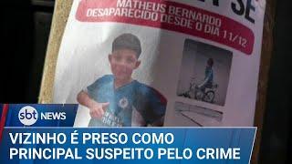 Vizinho é preso suspeito de matar criança de 10 anos | #SBTNews (18/12/24)