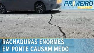 Viaduto com rachaduras em Barueri (SP) causa preocupação | Primeiro Impacto (05/02/25)