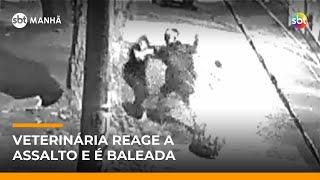 Veterinária é baleada ao tentar pegar celular durante assalto | #SBTManhã
