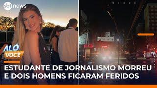 Jovem morre eletrocutada após carro bater em poste e explodir em BH | #AloVoce