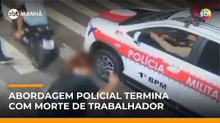 Jovem é atingido por tiro disparado por PM durante abordagem | #SBTManha