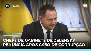 Ucrânia: chefe de gabinete de Zelensky renuncia após escândalo de corrupção  | #SBTBrasil