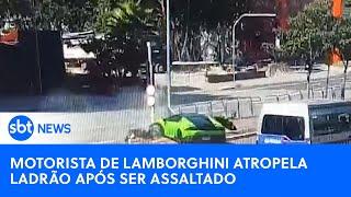 Motorista de Lamborghini atropela ladrão após assalto
