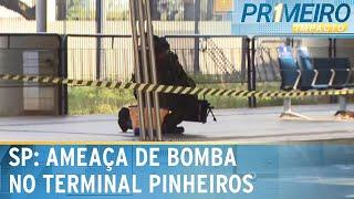 Esquadrão é acionado após ameaça de bomba no Terminal Pinheiros | Primeiro Impacto (12/03/25)