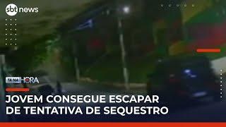 Flagra: Jovem escapa de tentativa de sequestro em rua deserta | #TanaHora