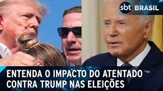 Especialistas acreditam que atentado contra Trump refletirá nas eleições | SBT Brasil (15/07/24)