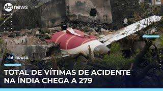 Número de mortos em acidente aéreo na Índia sobe para 279 | #SBTBrasil