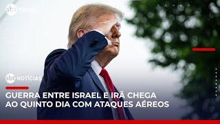 Trump deixa cúpula do G7 mais cedo após escalada de conflito entre Israel e Irã | #SBTNoticias